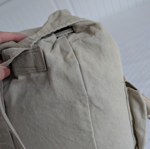 Vintage Disney Winnie The Pooh Beige Canvas Backpack, pockets drawstring Y2K - Picture 8 of 15